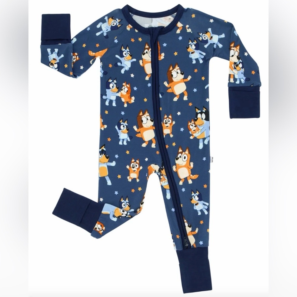 Little Sleepies Bluey Dance Mode Zippy - Size 3-6 months